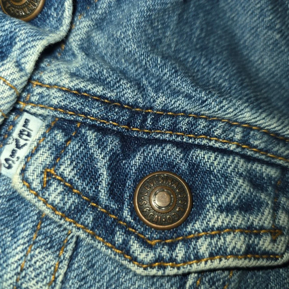 Levis Vintage 90's 18M Baby Denim Trucker Jacket Blue Medium Wash Cotton